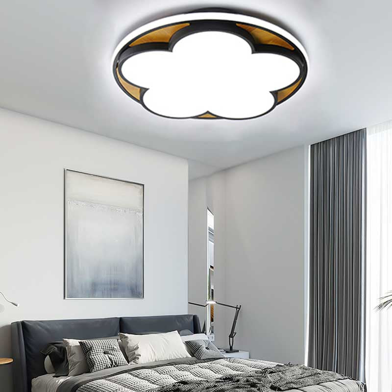 Contemporary Led Ceiling Mount Light For Kid’s Bedroom – Flat Blossom Design