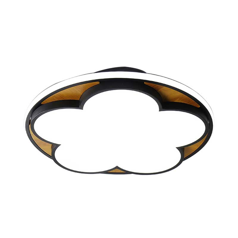 Contemporary Led Ceiling Mount Light For Kids Bedroom Flat Blossom Design