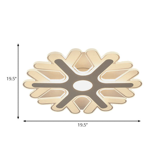 Modern Led Snowflake Ceiling Light For Kids’ Bedrooms