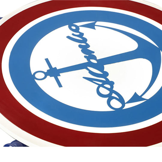 Mediterranean Blue Anchor Flush Mount Ceiling Light: Acrylic Fixture For Kindergarten