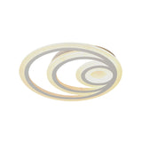 Modern White Round Flush Mount Ceiling Light For Kindergarten - Chic Acrylic Fixture