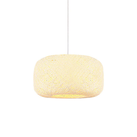 Colorful Drum Pendant Macaron Light For Bistro - Red/Pink/Orange White