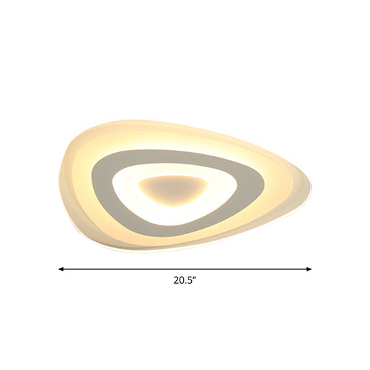 Modern Simplicity Acrylic Led Ceiling Lamp - Warm/White Light 16.5’/24.5’/31’ Width