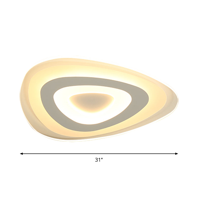 Modern Simplicity Acrylic Led Ceiling Lamp - Warm/White Light 16.5’/24.5’/31’ Width