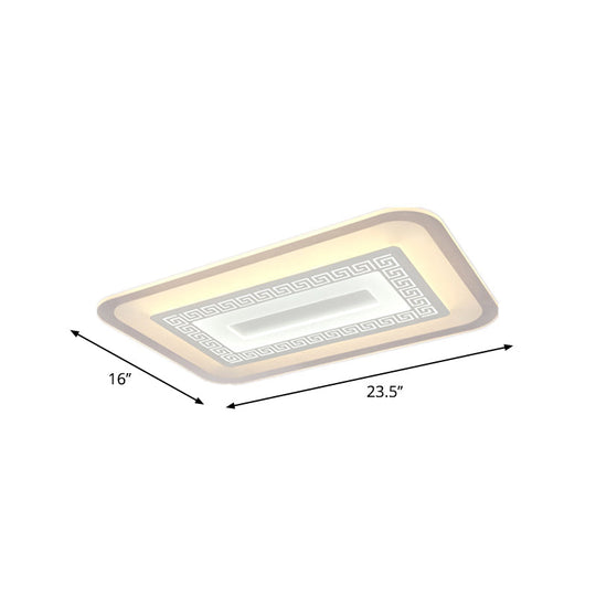Modern Ultra-Thin Led Flush Mount Ceiling Light With Acrylic Shade Ideal For Small Or Large Living