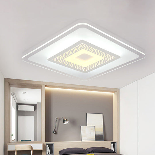 Modern Ultra-Thin Led Flush Mount Ceiling Light With Acrylic Shade – Ideal For Small Or Large
