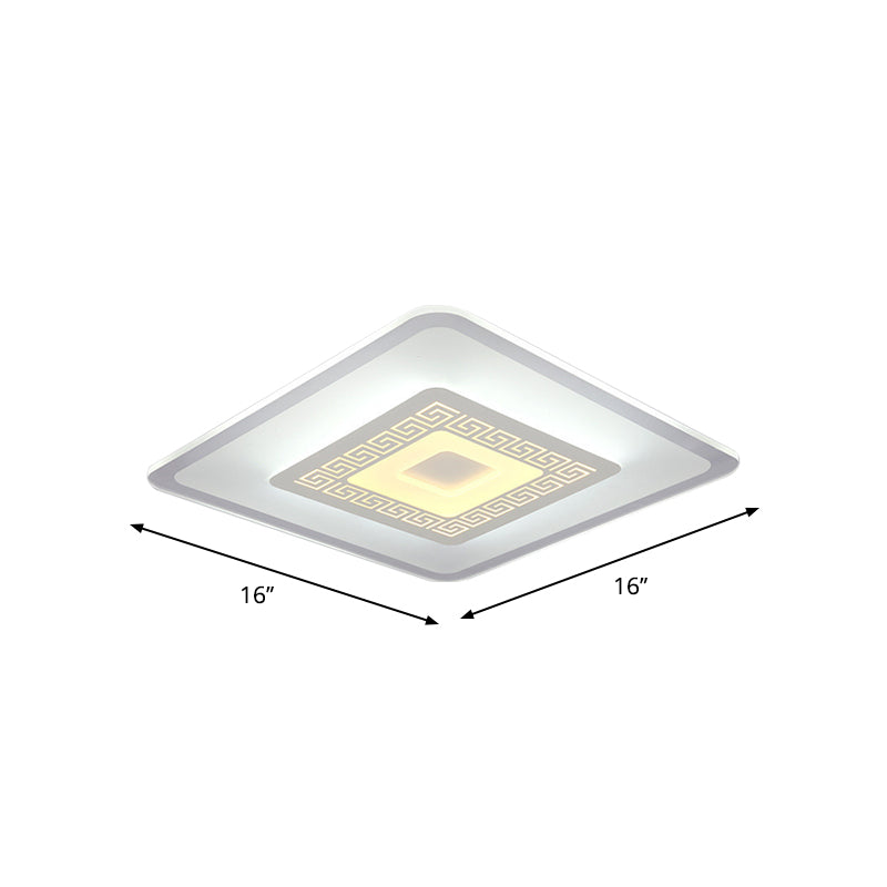 Modern Ultra-Thin Led Flush Mount Ceiling Light With Acrylic Shade – Ideal For Small Or Large