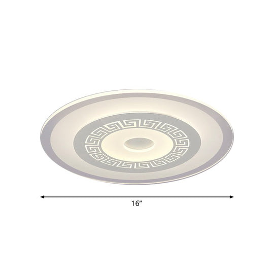 Modern Ultra-Thin Led Flush Mount Ceiling Light With Acrylic Shade Ideal For Small Or Large Living