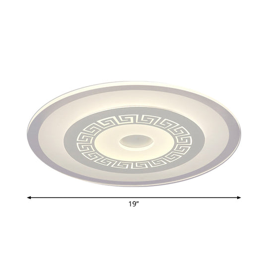 Modern Ultra-Thin Led Flush Mount Ceiling Light With Acrylic Shade Ideal For Small Or Large Living