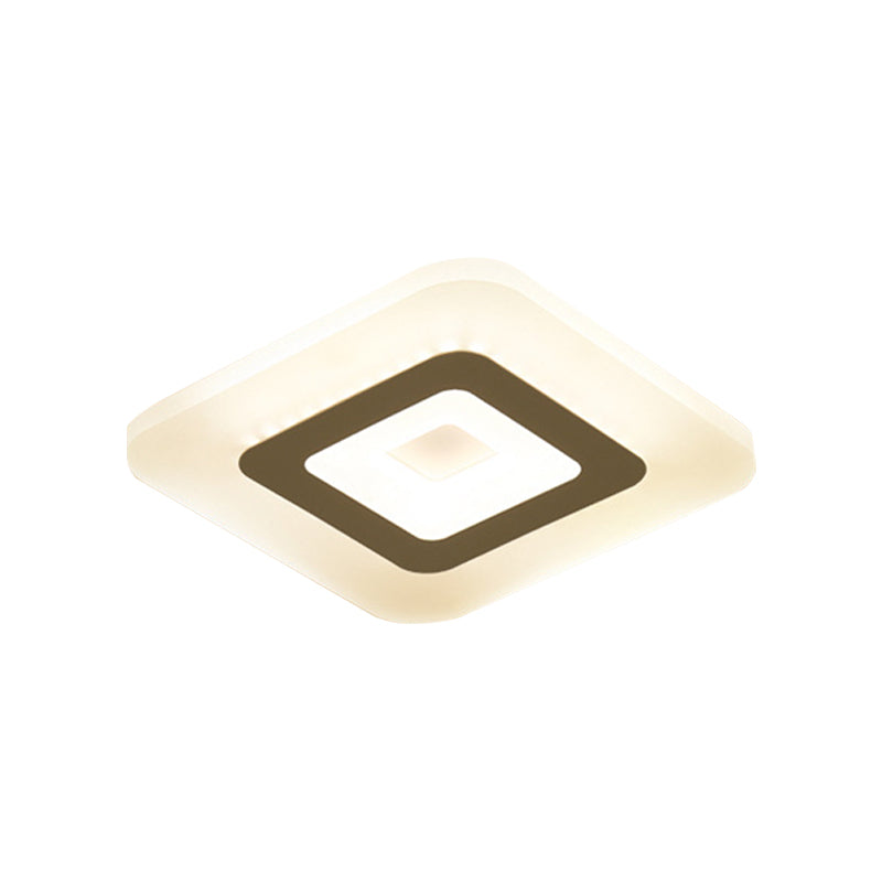 Sleek Led Ceiling Light With Acrylic Shade For Narrow Spaces