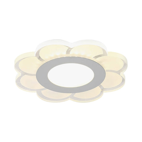Sleek Led Ceiling Light With Acrylic Shade For Narrow Spaces