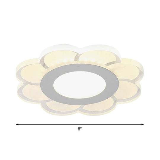 Sleek Led Ceiling Light With Acrylic Shade For Narrow Spaces