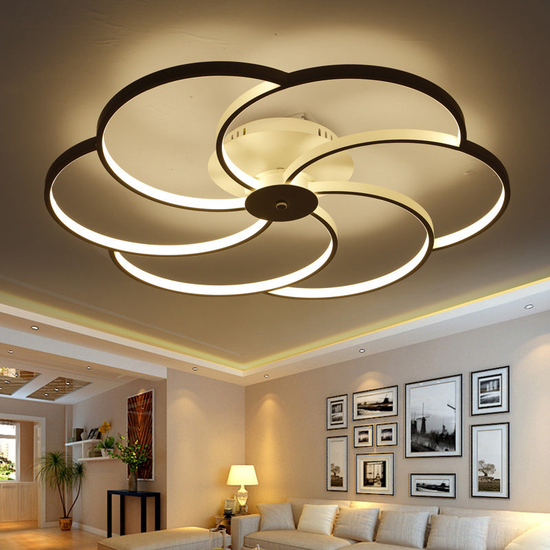 Modern Flushmount Floweret Led Ceiling Light Fixture 18/21.5/32 Metal Design In Warm/White - Bedroom