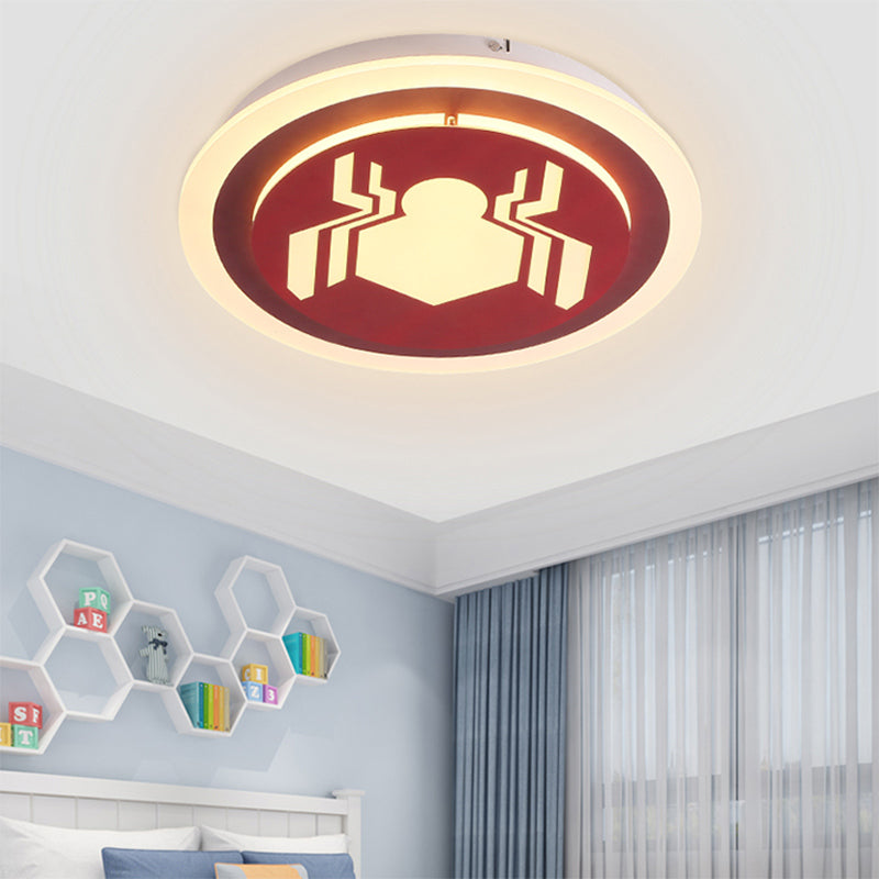 Playful Cartoon Ceiling Light For Kindergarten - Acrylic Flush Mount Fixture White / A