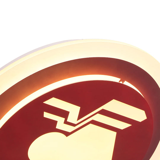 Playful Cartoon Ceiling Light For Kindergarten - Acrylic Flush Mount Fixture