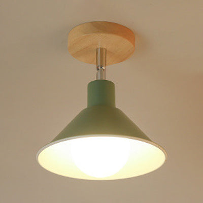 Modern Pink & Orange Ceiling Light: Stylish Semi-Flush Mount For Corridor Green