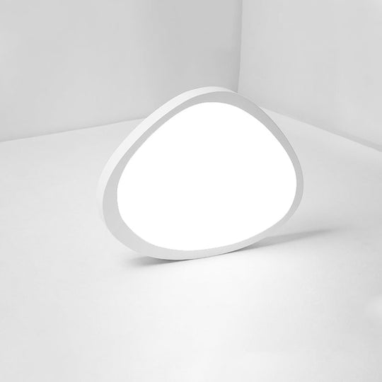 Macaron Loft Acrylic Triangle Led Flush Ceiling Light For Baby Room - Candy Colored Lamp White / 18’