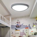 Macaron Loft Acrylic Triangle Led Flush Ceiling Light For Baby Room - Candy Colored Lamp Grey /