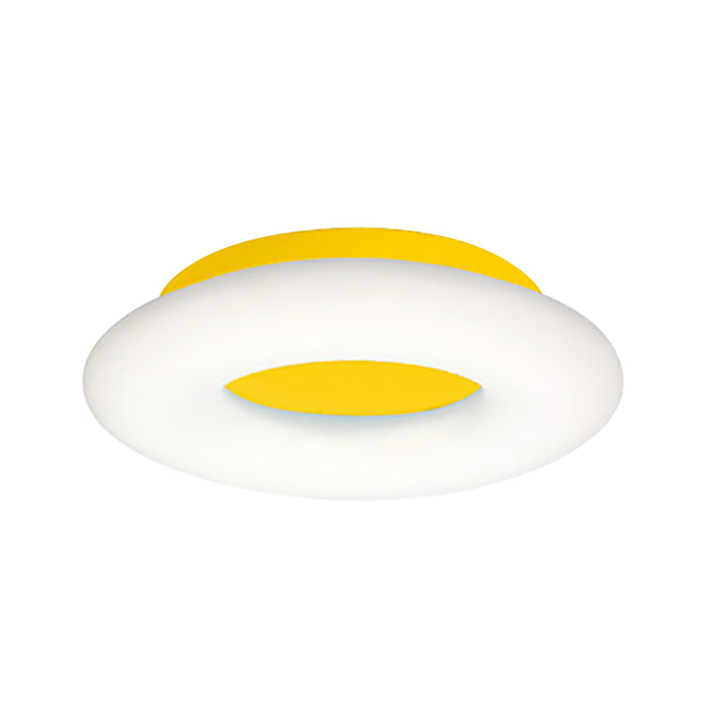 Doughnut Cartoon Flush Mount Ceiling Light For Kindergarten