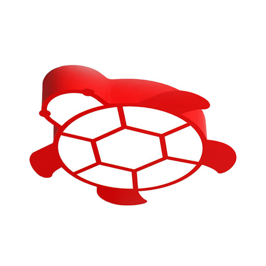 Cartoon Turtle Kindergarten Ceiling Light - Acrylic Flush Mount Fixture