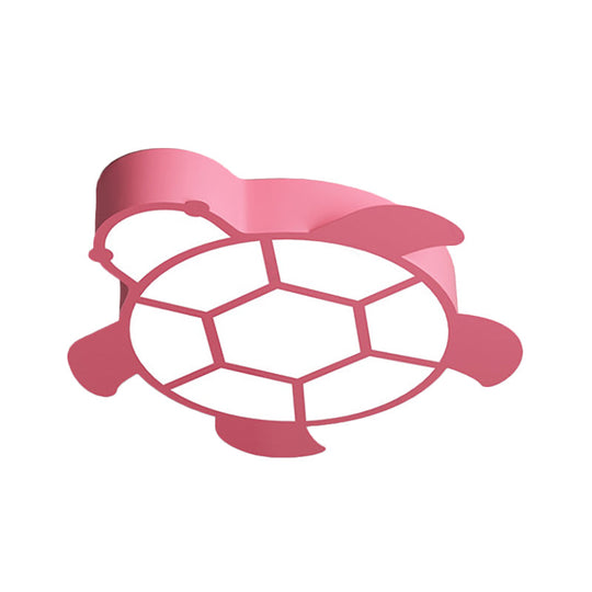 Cartoon Turtle Kindergarten Ceiling Light - Acrylic Flush Mount Fixture