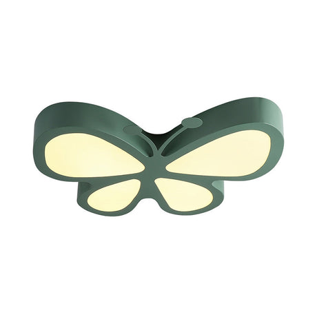 Butterfly Acrylic Metal Led Ceiling Light For Childs Bedroom - Flush Mount