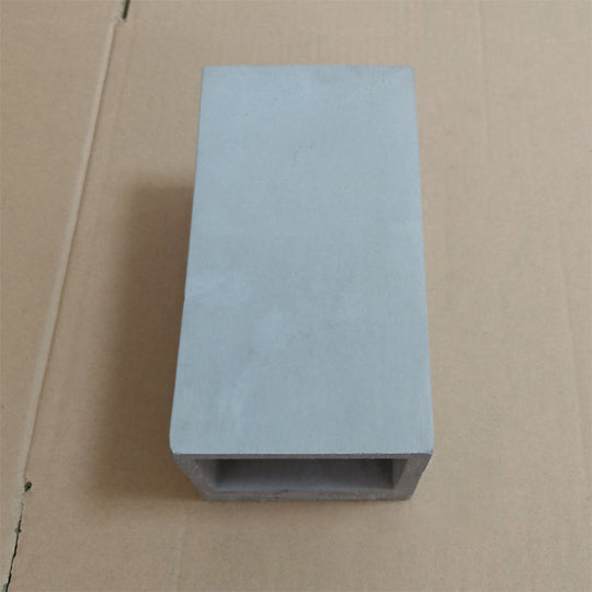 Grey Flush Mount Wall Light Nordic 1 Head - Cube/Cuboid Cement Up & Down Sconce For Stairs 4/5/7