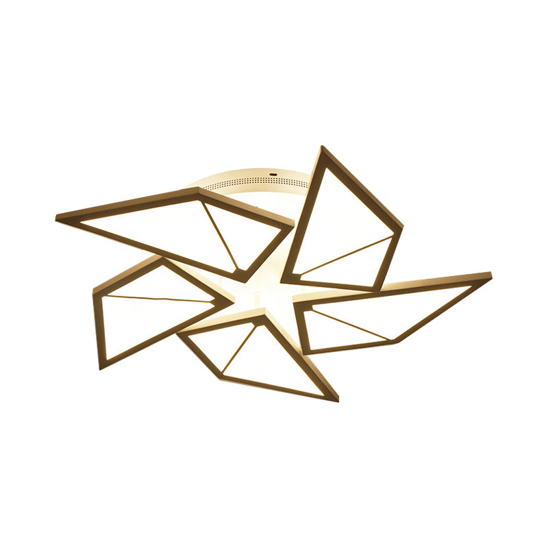 White Led Flush Ceiling Light: Acrylic Tangram - Shaped Innovatively Designed For Baby Room