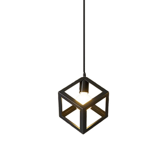 Iron Hanging Pendant Light With Black Industrial Design - Perfect For Dining Rooms Or Suspended