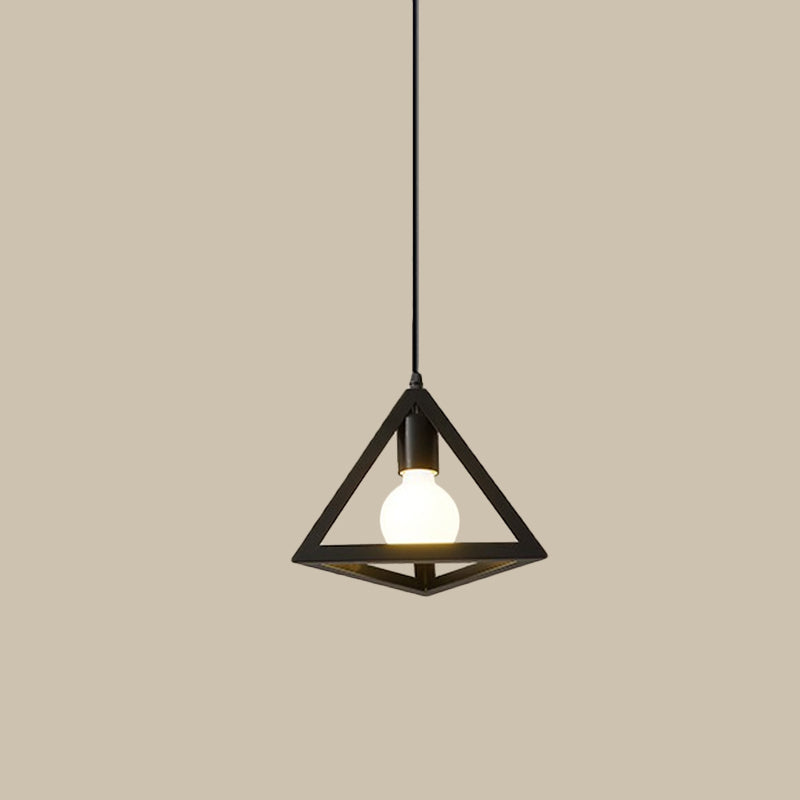 Iron Hanging Pendant Light With Black Industrial Design - Perfect For Dining Rooms Or Suspended