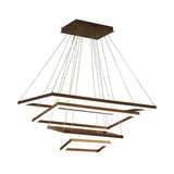 Contemporary Acrylic Led Pendant Coffee Chandelier Lamp - 3/4/5 Tiers