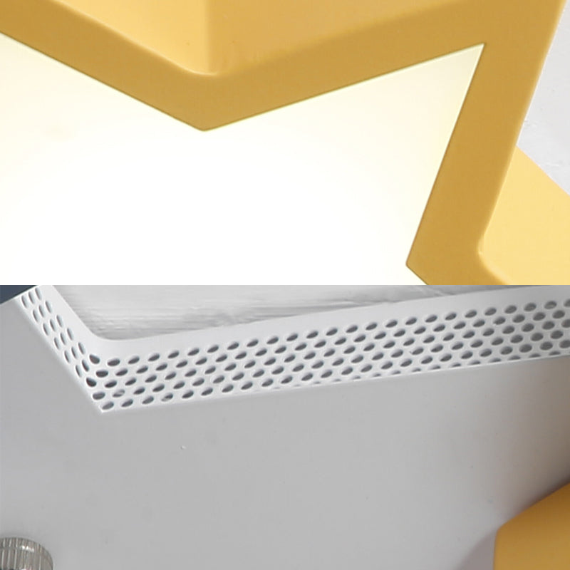 Stylish Acrylic Starry Flush Ceiling Light For Kids Bedroom - Nordic Style With Colorful Led