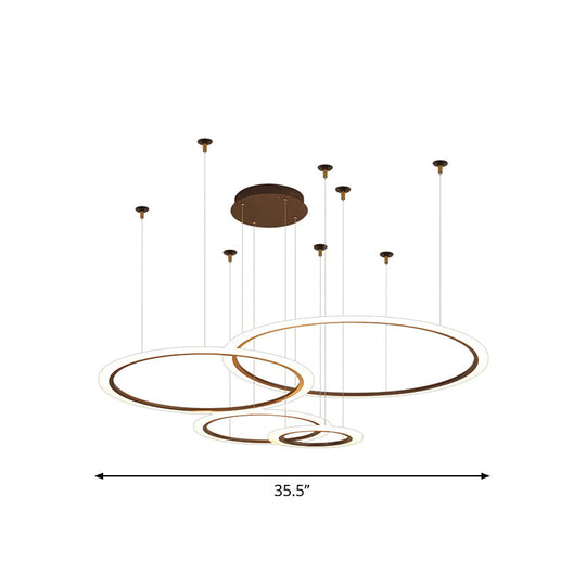 Modern Acrylic Led Chandelier - Small/Large Sizes 3/4 Tiers Ceiling Pendant Light Fixture