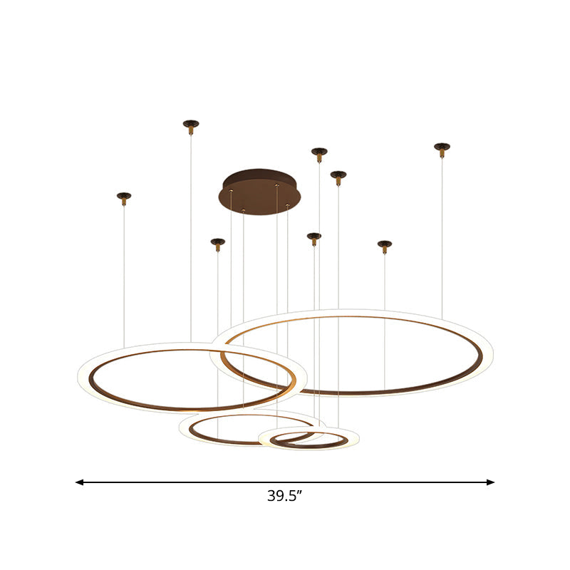 Modern Acrylic Led Chandelier - Small/Large Sizes 3/4 Tiers Ceiling Pendant Light Fixture