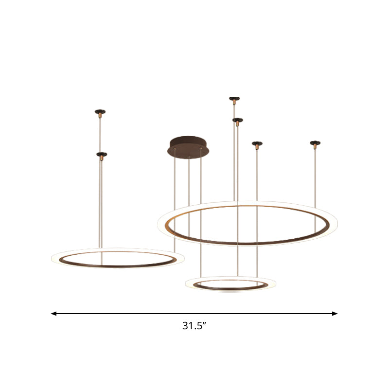 Modern Acrylic Led Chandelier - Small/Large Sizes 3/4 Tiers Ceiling Pendant Light Fixture