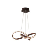 Aluminum Led Entwined Chandelier Light In Modern Style For Dining Room - Black/White/Coffee Size
