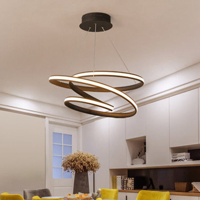 Modern Acrylic Chandelier Pendant Light Fixture With Led Suspension In Warm/White Available