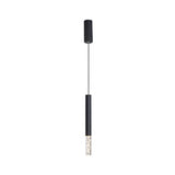 Black Tube Pendant Led Light Kit With Simple Acrylic Design Warm/White 10-12.5 Height