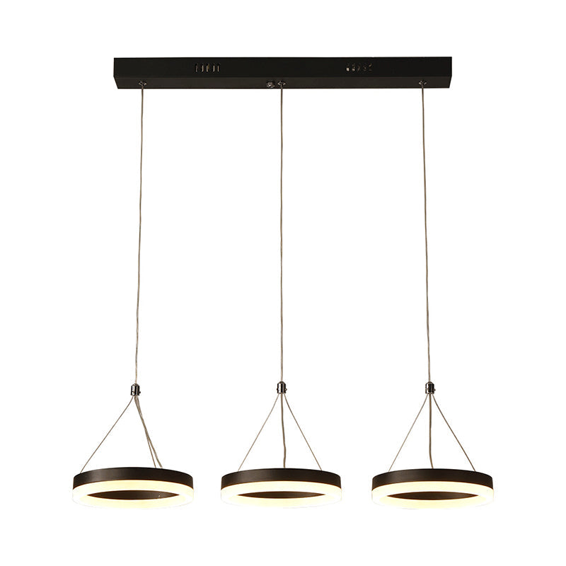 Modern Led Drop Pendant Light - Ring Shaped Gold/Coffee Warm/White