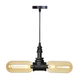 Vintage Amber/Clear Glass Pendant Chandelier With Led Lights - Elegant Hanging Ceiling Light For