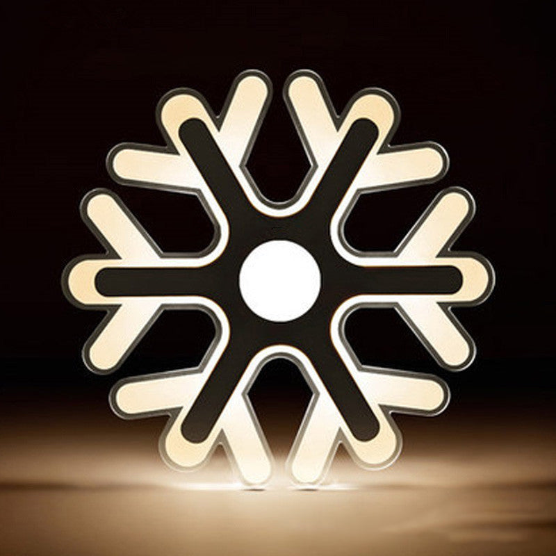Minimalistic White Acrylic Led Wall Lamp For Bedroom - Diamond Twig Flower Design / E