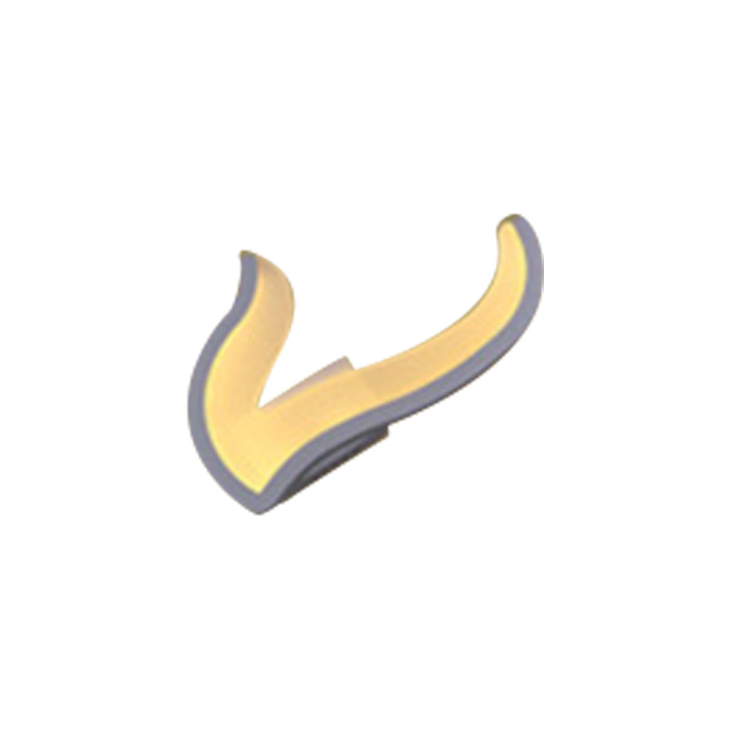 Minimalistic White Acrylic Led Wall Lamp For Bedroom - Diamond Twig Flower Design