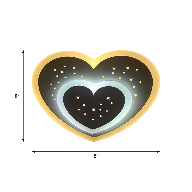 Modern Led Starry Flush Mount Wall Light In White: Triangle Rhombus & Star Design For The Bedroom