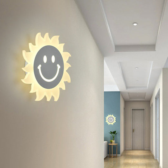 Led Cloud Wall Sconce In White For Simple Living Room Lighting / Smile