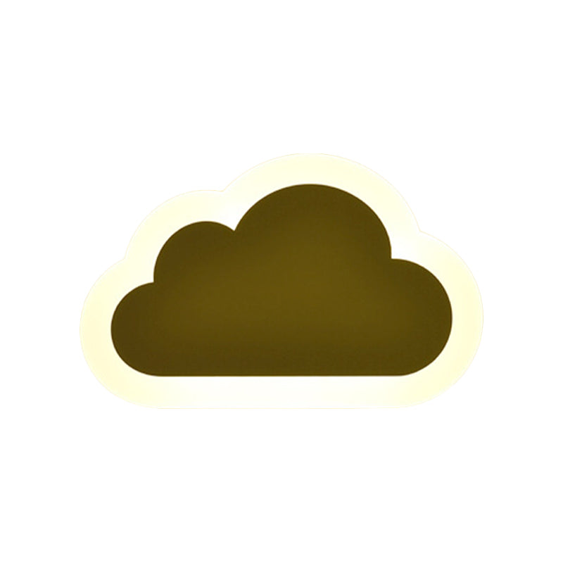 Led Cloud Wall Sconce In White For Simple Living Room Lighting