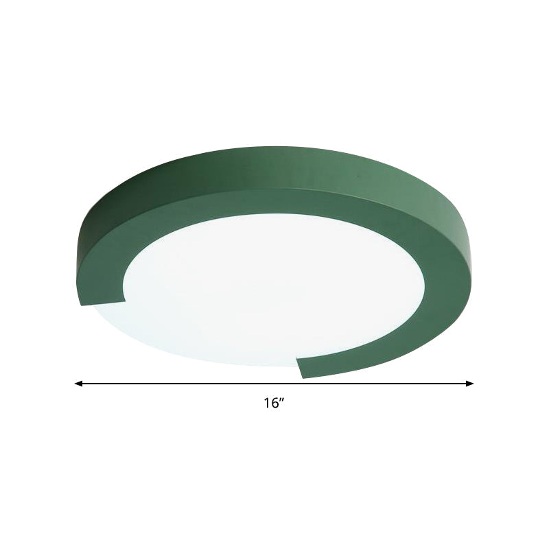 Simple Style Acrylic Ceiling Lamp For Kid’s Bedroom With Circular Mount