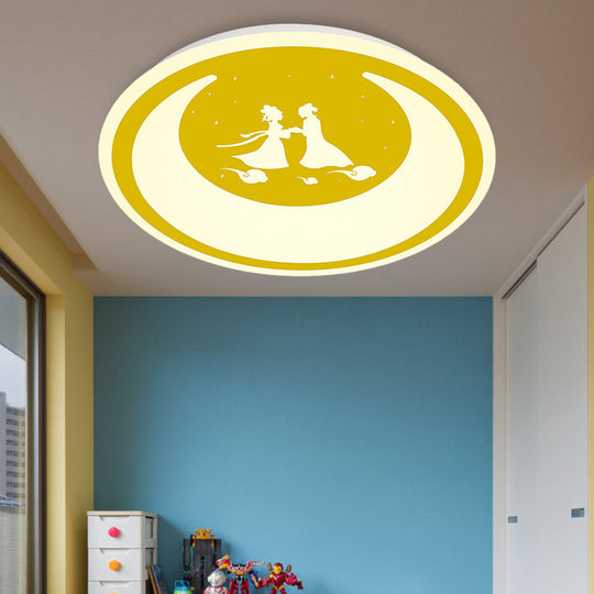 Chinese Valentine’s Day Led Flush Ceiling Light - Romantic Acrylic Lamp For Kid’s Bedroom