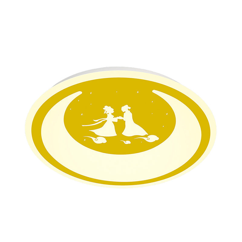 Chinese Valentine’s Day Led Flush Ceiling Light - Romantic Acrylic Lamp For Kid’s Bedroom