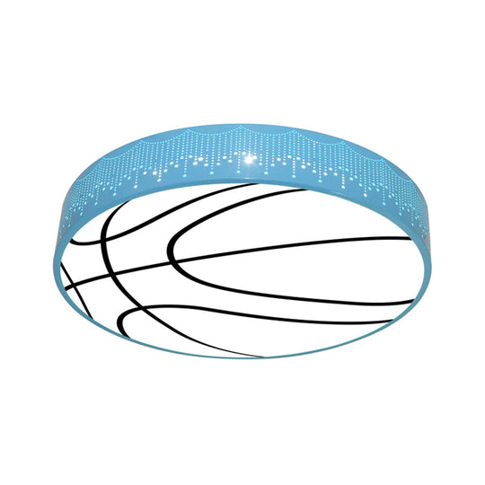 Kid’s Cartoon Circle Ceiling Light - Flush Acrylic Fixture