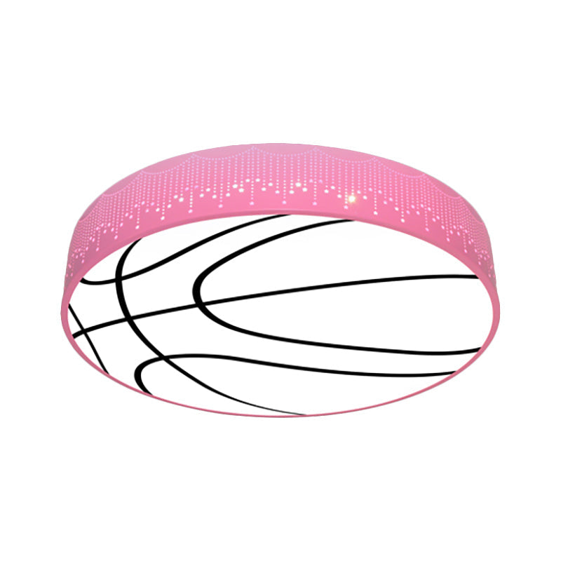 Kid’s Cartoon Circle Ceiling Light - Flush Acrylic Fixture